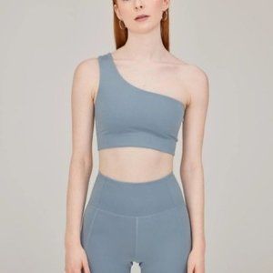 Girlfriend Collective Bianca One-Shoulder bra in Dew (XS)